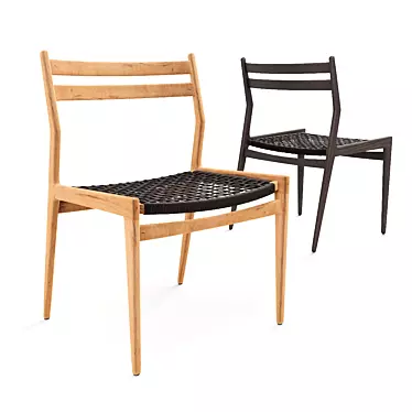 Tangle Woven Rope Dining Chair 3D model image 1 