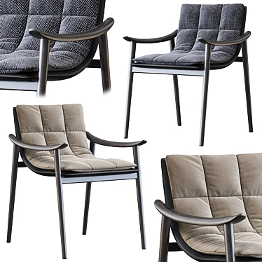 Minotti Flynn Chair: Sleek and Sophisticated 3D model image 1 