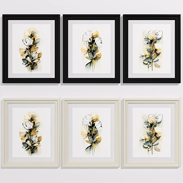 Contemporary Botanical Art Set 3D model image 1 