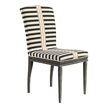 Elegant Grassland Stripe Dining Chair 3D model image 1 