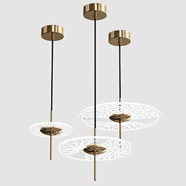 Nessa-B: Modern Pendant Light with LED Illumination 3D model image 1 