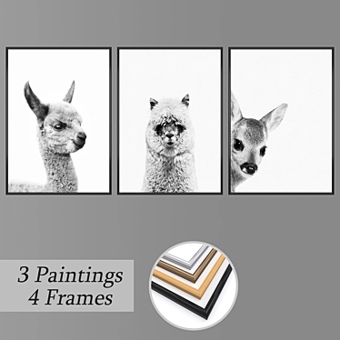  Multi-frame Wall Art Set with Various Options 3D model image 1 