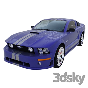 Sleek Ford Mustang GT - Perfect for Architectural Visualization 3D model image 1 