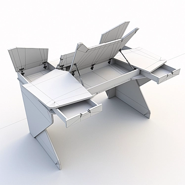 DX Vegas Max Computer Desk 3D model image 1 