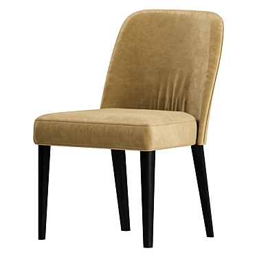 Elegant Velor Chair 3D model image 1 