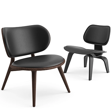 Scandinavian Lounge Chairs: Mater & Vitra Collaboration 3D model image 1 