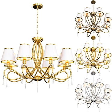 Arte Lamp Logico A1035LM-8AB: Stunning Eight-Light Chandelier 3D model image 1 