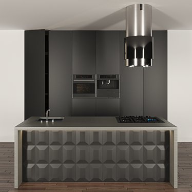 Modern Kitchen Set 3-Piece: 2016 Version 3D model image 1 