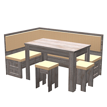 Nord Kitchen Corner: Stylish and Space-Saving 3D model image 1 