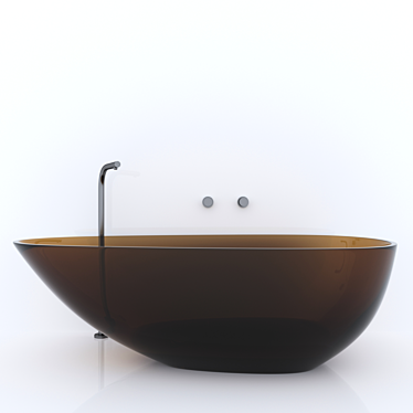 Elegant Glass Bathtub 3D model image 1 