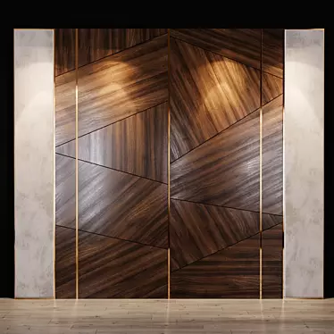 Title: Modern Wall Panel with Custom Design 3D model image 1 