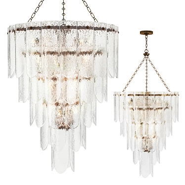 Elegant Eloise Chandelier by Arteriors Home 3D model image 1 
