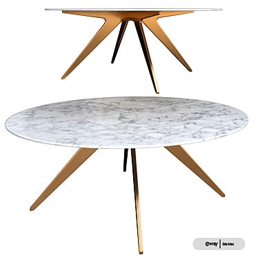 DEAN Table: Sleek & Modern Design by Gabriel Scott 3D model image 1 