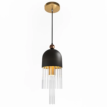 Pleiades A 40.1546: Modern Metal Pendant Light with Adjustable Height 3D model image 1 