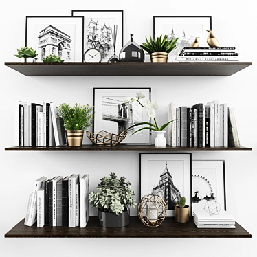 Elegant Decor Set - 62 Pieces 3D model image 1 