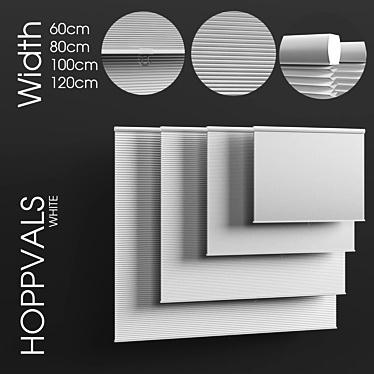 White HOPPVALS Cellular Blind 3D model image 1 