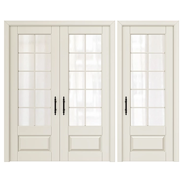 Elegant Classic Interior Doors 3D model image 1 