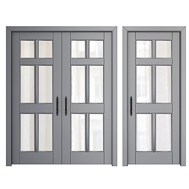 Elegant Classic Interior Doors 3D model image 1 