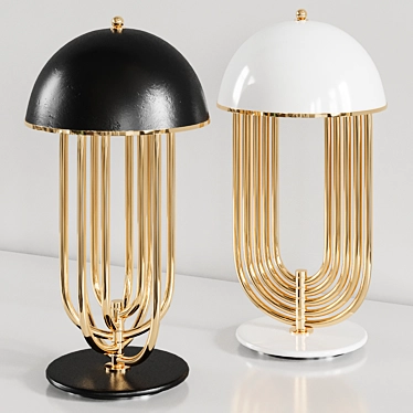 Sleek Adjustable Design: Turner Table Lamp 3D model image 1 