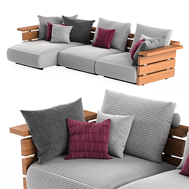 Flexform Ontario Sofa: Stylish Comfort by Antonio Citterio 3D model image 1 