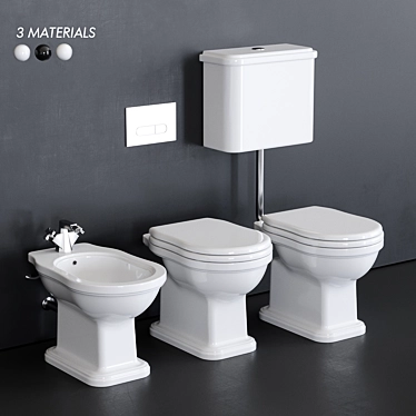 Efi Ceramic Toilet with Cistern 3D model image 1 