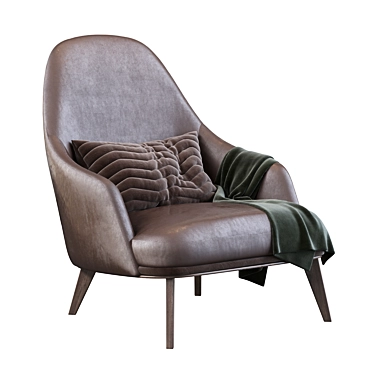 Jane Fabric Lounge Armchair 3D model image 1 