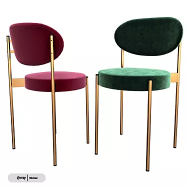 Verpan Series 430 Chair 3D model image 1 