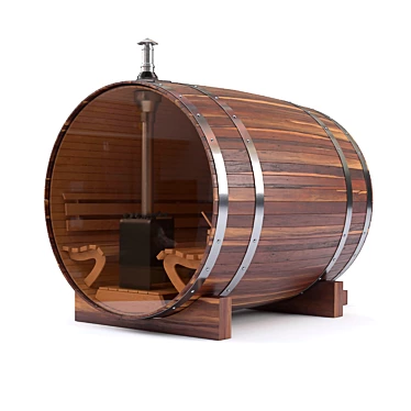 Outdoor Barrel Bath - Ultimate Relaxation 3D model image 1 