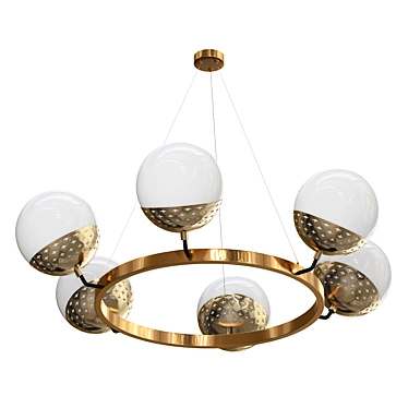 Modern Orb Ceiling Light 3D model image 1 