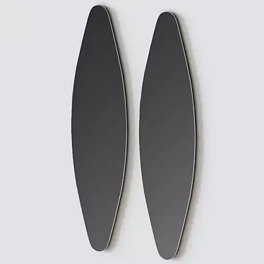 Sleek Oval Dioscuri Mirror 3D model image 1 