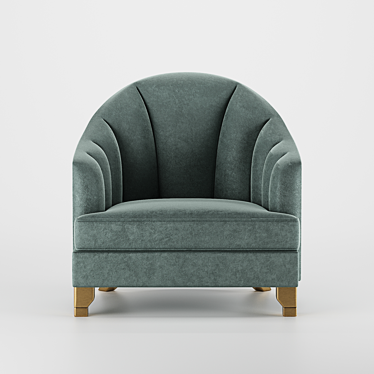 Elegant Armchair Sofa 3D model image 1 