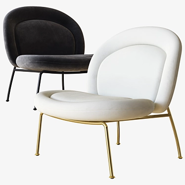 Sleek Honey Lounge Chair 3D model image 1 