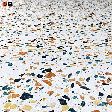 Seamless Porcelain Terrazzo Tile 3D model image 1 