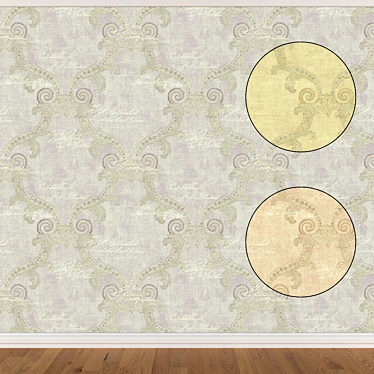 Seamless Wallpaper Set - 3 Colors 3D model image 1 