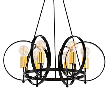 Elegant Liberty Pendant Chandelier 3D model image 1 