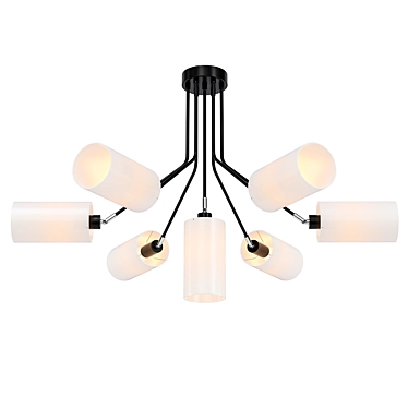 Industrial Loft Chandelier with Rotating Arms 3D model image 1 