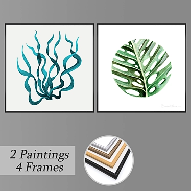 Modern Wall Art Set No. 2043 3D model image 1 