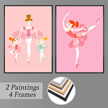 Versatile Set of Wall Paintings 3D model image 1 