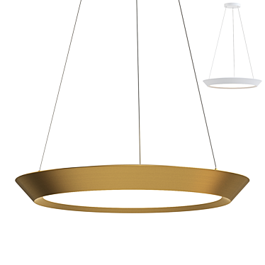 Minimalist Metal Ring LED Lamp 3D model image 1 