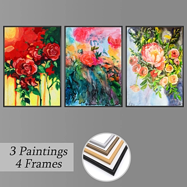 Versatile Set of Wall Paintings 3D model image 1 