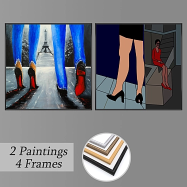 Wall Art Set with Multiple Frame Options 3D model image 1 