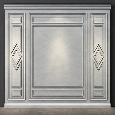 Elegance in Wood Wall Panel 3D model image 1 