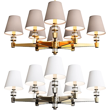 MW-Light DelRey 8 - Elegant Ceiling Chandelier 3D model image 1 