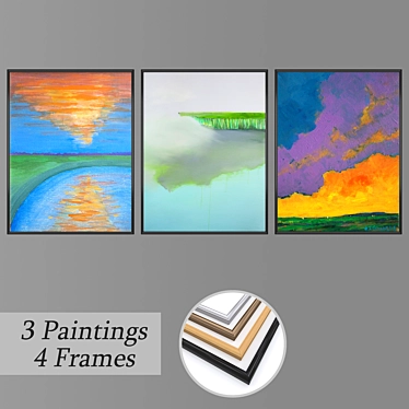 Versatile Set of Wall Paintings 3D model image 1 