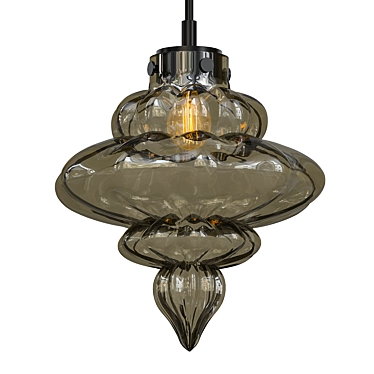 Heathfield Signature Smoked Glass Pendant 3D model image 1 