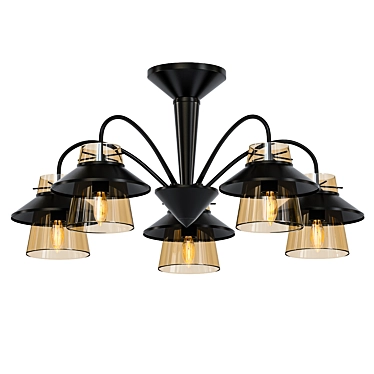 Elegant Brown Chandelier - Gavana 3D model image 1 