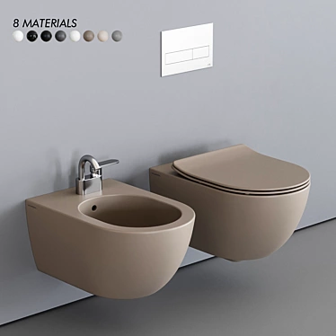 App Wall-Hung WC & Bidet 3D model image 1 