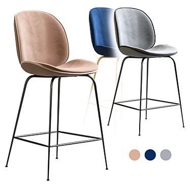 Stylish Gubi Beetle Counter Chair 3D model image 1 