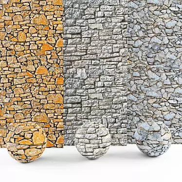 Vray Stone Walling (124x91.5) 3D model image 1 
