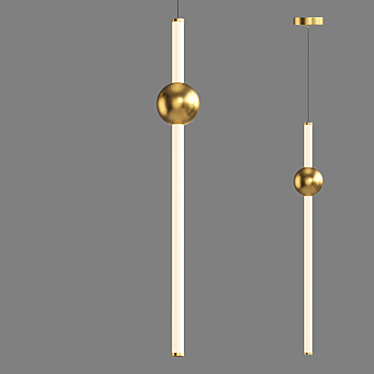 Sleek LED Pendant Light - Lampatron Brant 3D model image 1 